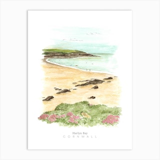 Cornwall Harlyn Bay Art Print