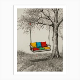 Swing In The Tree Art Print