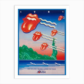 The Rolling Stones Mick Jagger 1981 American Tour Poster Art Print