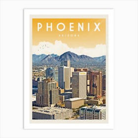 Phoenix Arizona Travel Poster Art Print