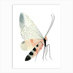 Colourful Insect Illustration Lacewing 20 Art Print