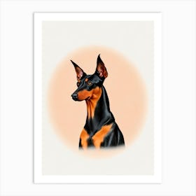 Doberman Pinscher Illustration Dog Art Print
