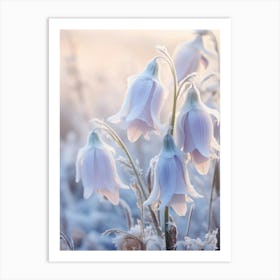 Frosty Botanical Canterbury Bells 1 Art Print