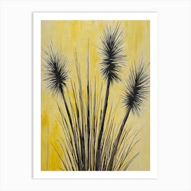 Australian yellow pampas grass flowers Art Print