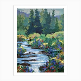 Stream In The Forest 1 Art Print