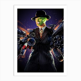 Mask Guns Jim Carrey Art Print