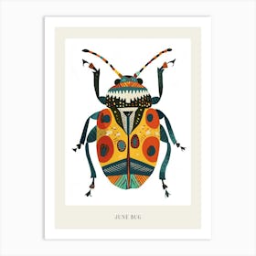 Colourful Insect Illustration June Bug 6 Poster Art Print