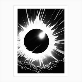 Solar Flare Noir Comic Space Art Print