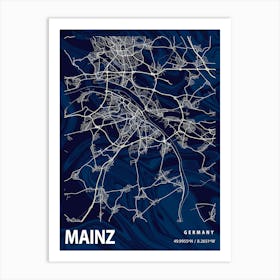 Mainz Crocus Marble Map Art Print