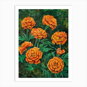 Orange Carnations Art Print