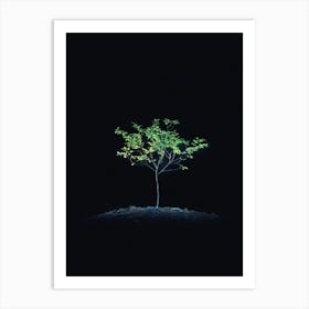 Tree In The Dark 3 Art Print