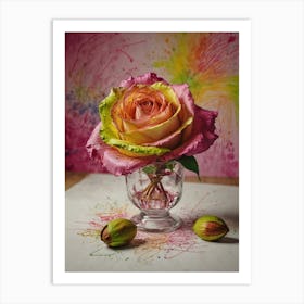 Rose In A Vase Art Print