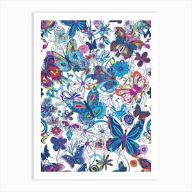 Aster Amaze London Fabrics Floral Pattern 4 Art Print