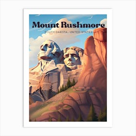 Mount Rushmore South Dakota USA President Travel Art Art Print