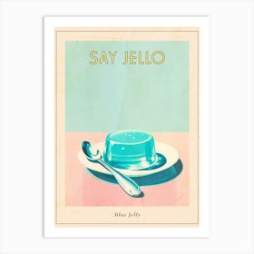 Blue Jelly Vintage Cookbook Illustration 2 Poster Art Print