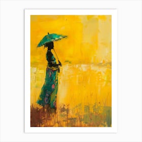 Woman With An Umbrella Art Print