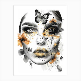 Butterfly Face 1 Art Print