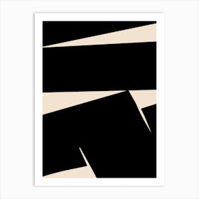 Black Plain Abstract Art Print