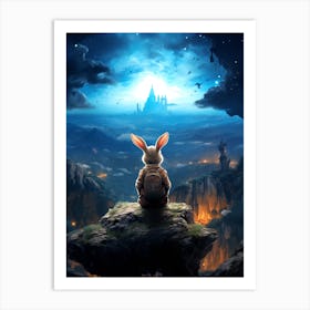 Rabbit On A Cliff Art Print