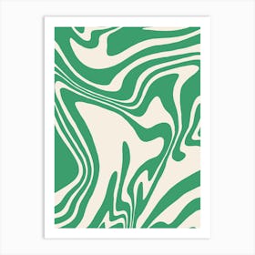 Emerald Green Swirl Art Print