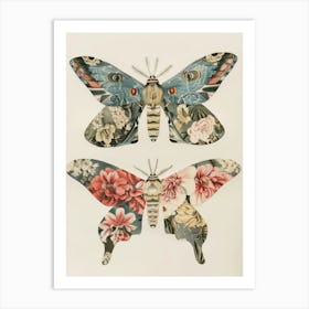 Moths And Butterflies William Morris Style 4 Art Print