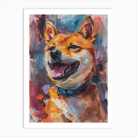 Shiba Inu Acrylic Painting 5 Art Print