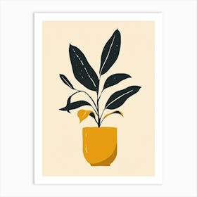 Zz Plant Minimalist Illustration 7 Art Print