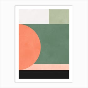 Geometry and boho colors 4 Art Print