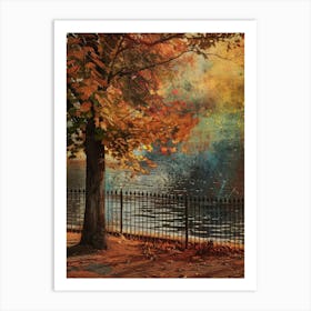 Autumn By The Lake 3 Art Print