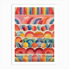 Half Moons Rainbow Art Print Art Print