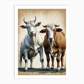 Cows Canvas Print 1 Art Print