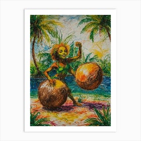 Hawaiian Dancer Art Print