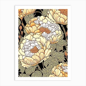 Karl Rosenfield Peonies 1 Orange Drawing Art Print