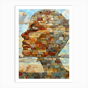 Mosaic Portrait Of A Woman 3 Art Print