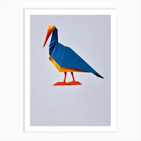 Pelican Origami Bird Art Print