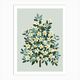 Balsam Tree Flat Illustration 2 Art Print