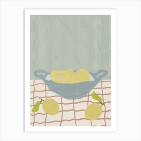 Lemons Bowl Art Print