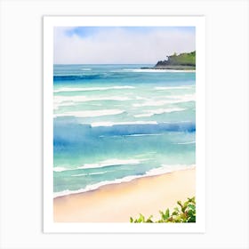 Radisson Beach 4, Bali, Indonesia Watercolour Art Print