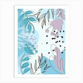 Abstract Floral Pattern Vector Art Print