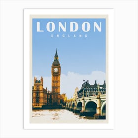 London England Travel Poster Art Print