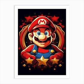 Mario Bros 32 Art Print