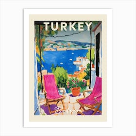 Bodrum Turkey 4 Fauvist Painting  Travel Poster Art Print