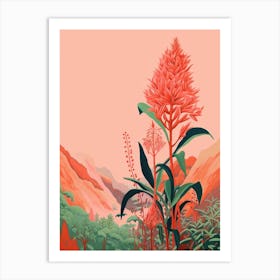 Boho Wildflower Painting Goats Beard 3 Art Print