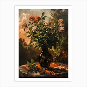 Baroque Floral Still Life Prairie Clover 3 Art Print
