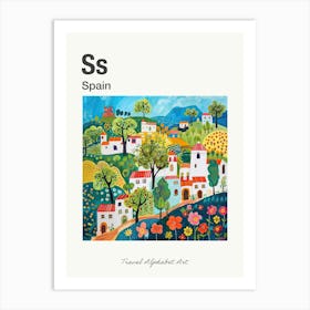 Kids Travel Alphabet  Spain 2 Art Print