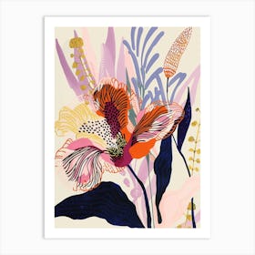 Colourful Flower Illustration Everlasting Flower 3 Art Print