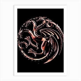 Game Of Thrones Logo house of dragon Art Print