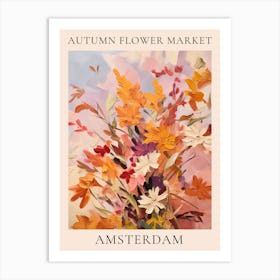 Autumn Flower Market Poster Amsterdam Art Print