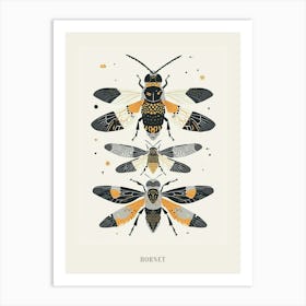 Colourful Insect Illustration Hornet 7 Poster Art Print