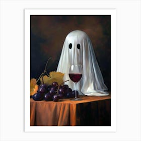 Ghost Drink Wine Art Print